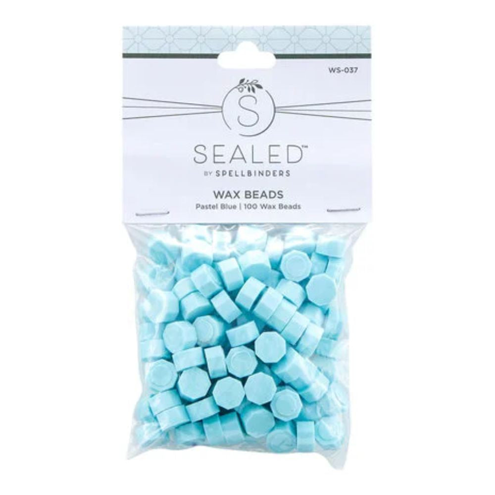 Spellbinders Pastel Blue Wax Beads (100pcs) (WS-037)