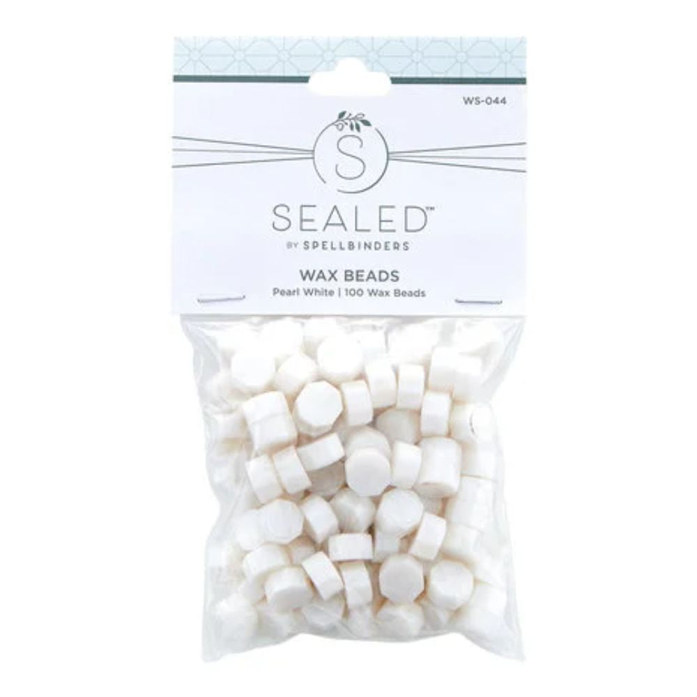 Spellbinders Pearl White Wax Beads (100pcs) (WS-044)