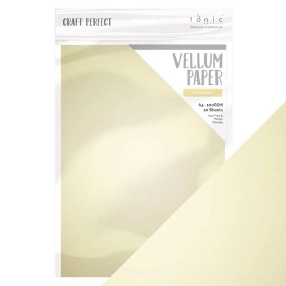 Tonic Craft Perfect Pearled Gold A4 Vellum Paper (9999E)