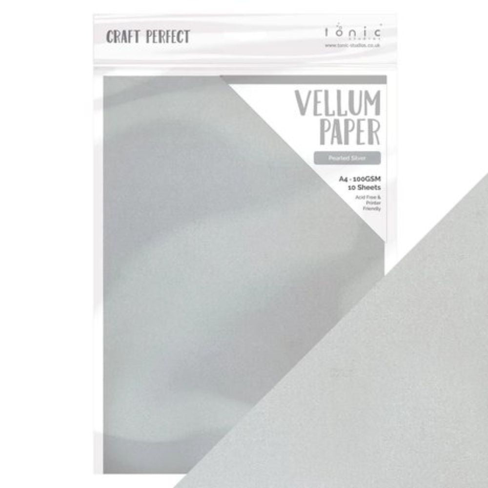 Tonic Craft Perfect Pearled Silver A4 Vellum Paper (9998E)