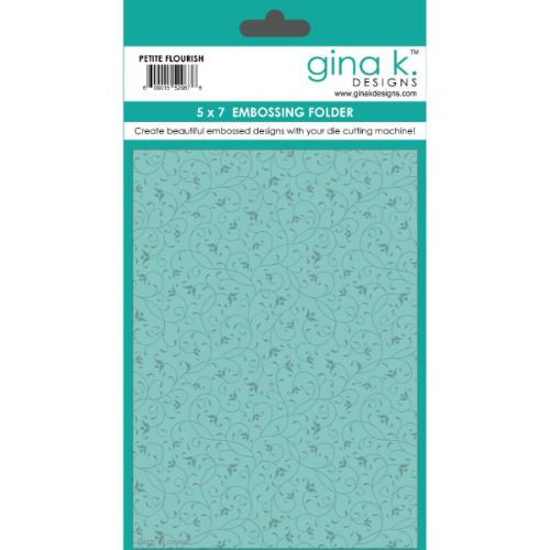 Gina K. Designs Embossing Folder- Petite Flourish - Auzz Trinklets N Krafts