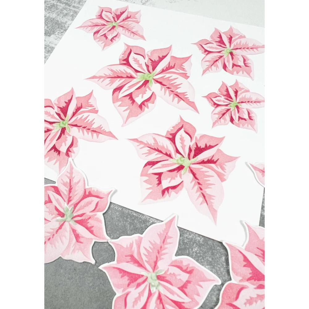 The Ton stamps Poinsettias Unlocked Layering Stencils