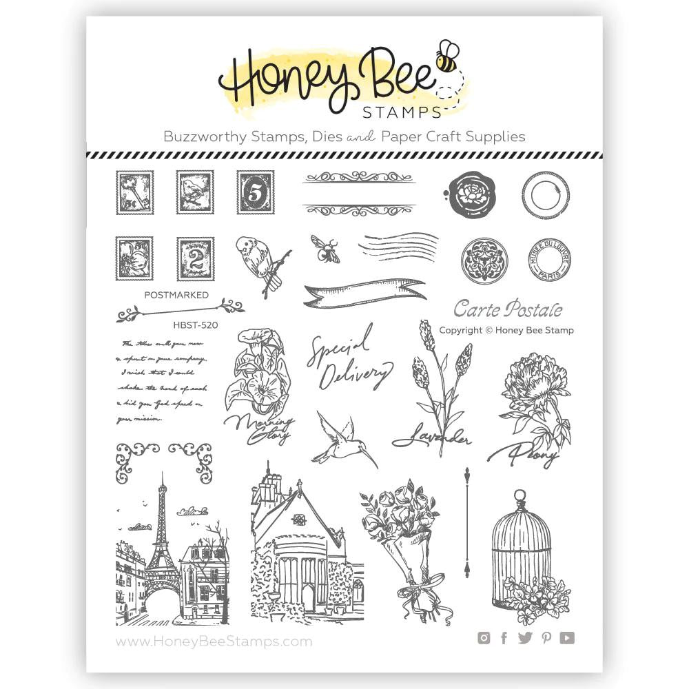 Honey Bee Stamps Postmarked 6x6 Stamp Set