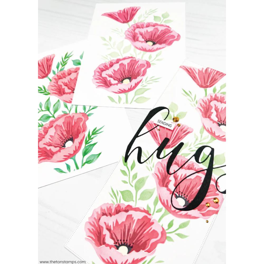 The Ton stamps Precious Poppies Layering Stencils