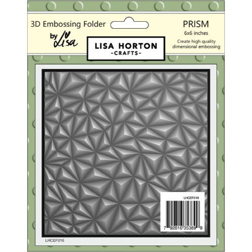 LISA HORTON Prism 6x6 3D Embossing Folder SKU : LHCEF016