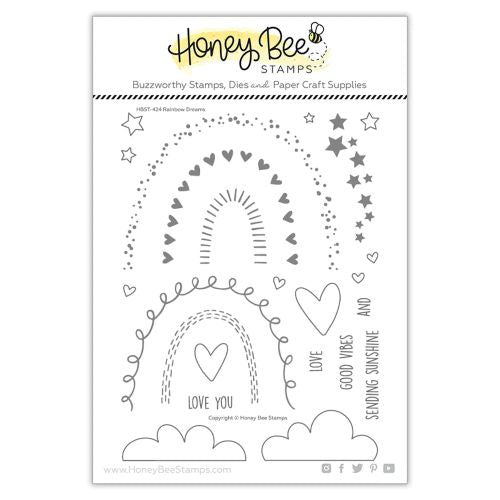 Honey Bee Rainbow Dreams | 6x8 Stamp Set