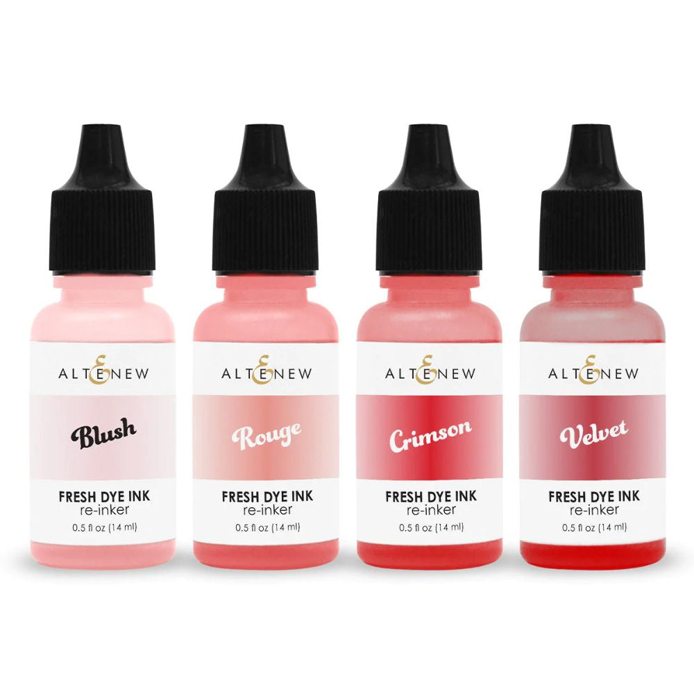 Altenew Red Sunset Fresh Dye Ink Re-inker (Blush, Rouge, Crimson, Velvet)