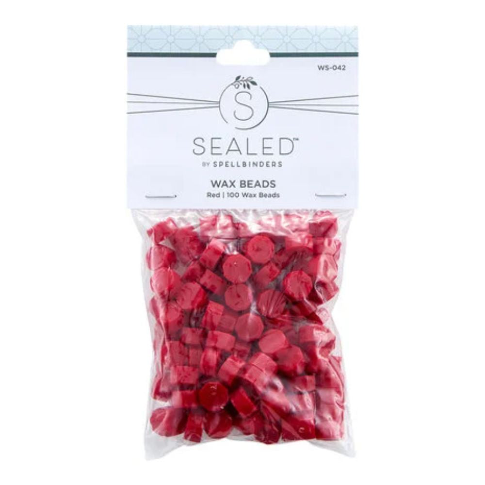 Spellbinders Red Wax Beads (100pcs) (WS-042)