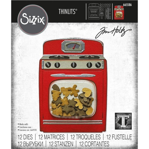 Sizzix Thinlits Dies By Tim Holtz 12/Pkg Retro Oven