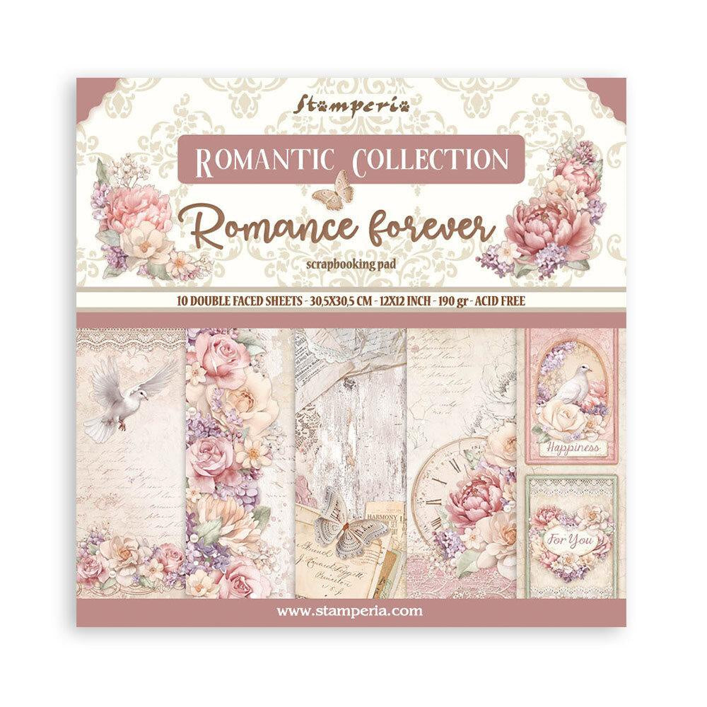 Stamperia Scrapbooking Pad 10 sheets cm 30,5x30,5 (12"x12") - Romance Forever