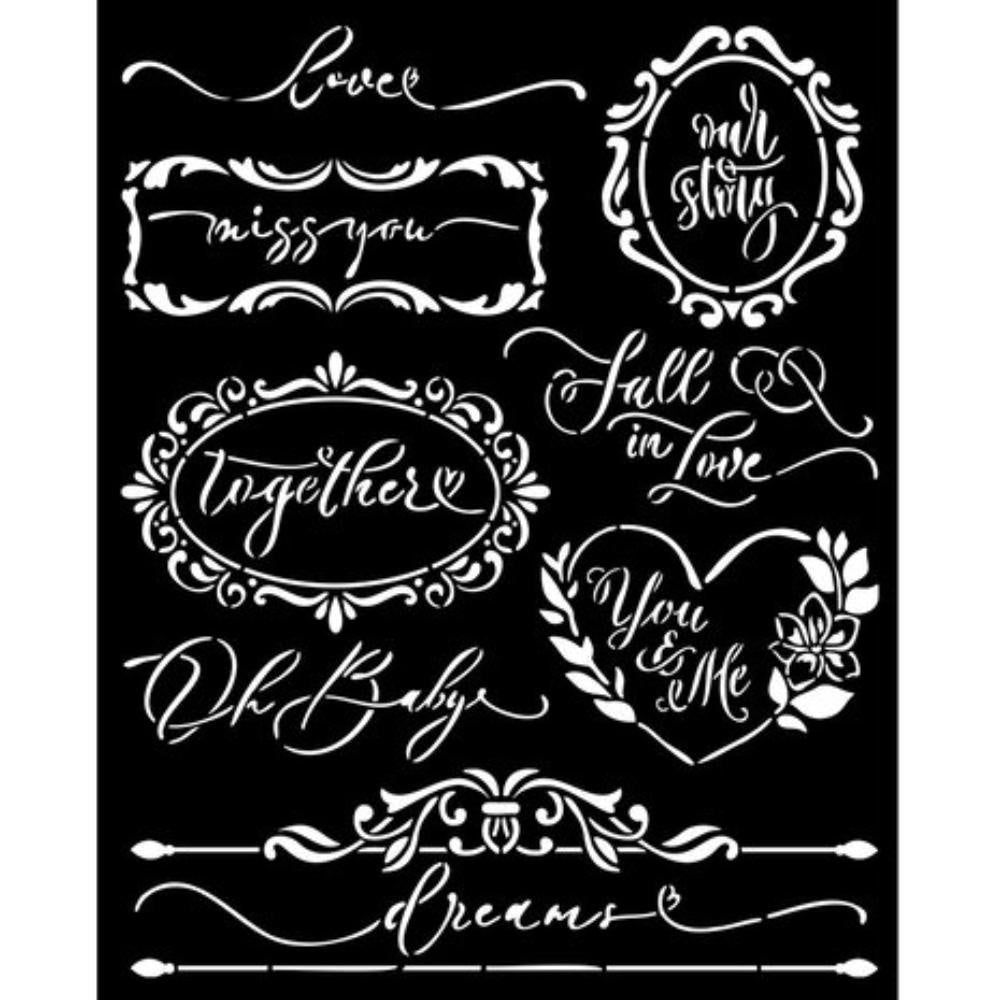 Stamperia Thick stencil cm 20X25 - Romance Forever plates