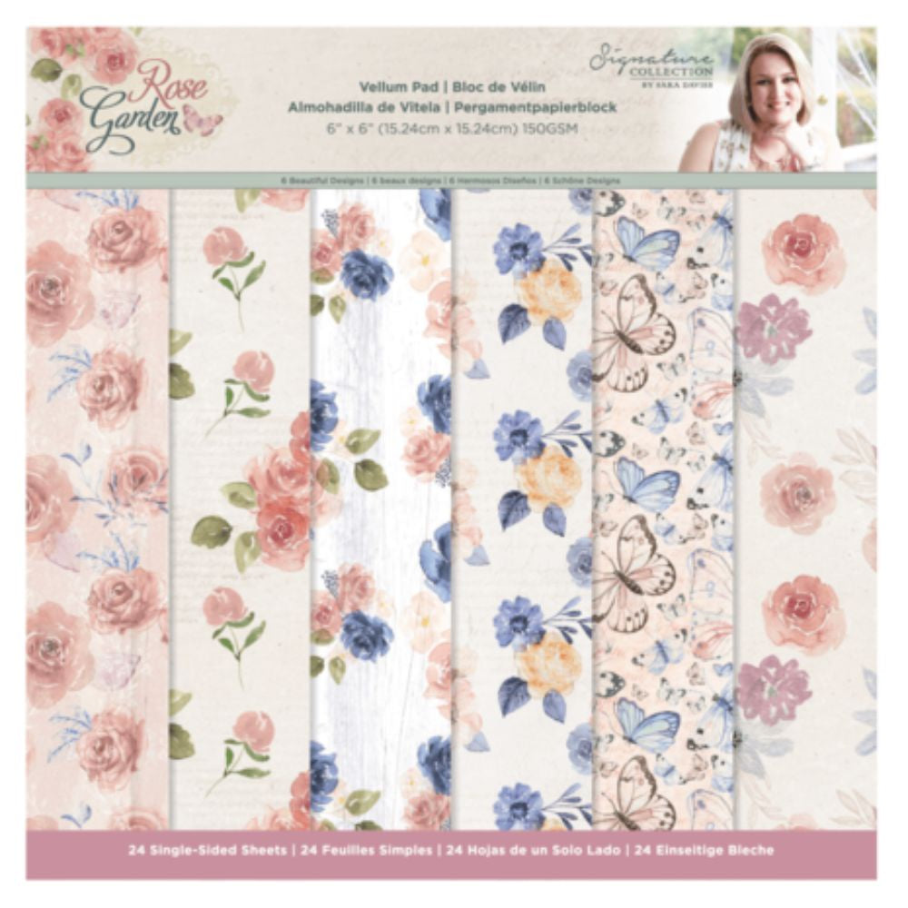 Crafter's Companion Rose Garden 6x6 Inch Vellum Pad (S-RGA-VELPAD6)