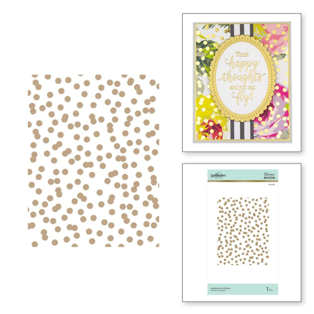 Spellbinders Scattered Dot Pattern Glimmer Hot Foil Plate