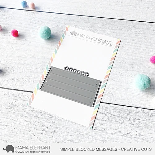 Mama Elephant Simple Blocked Messages - Creative Cuts