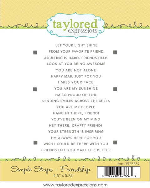 Taylored Expressions Simple Strips - Friendship