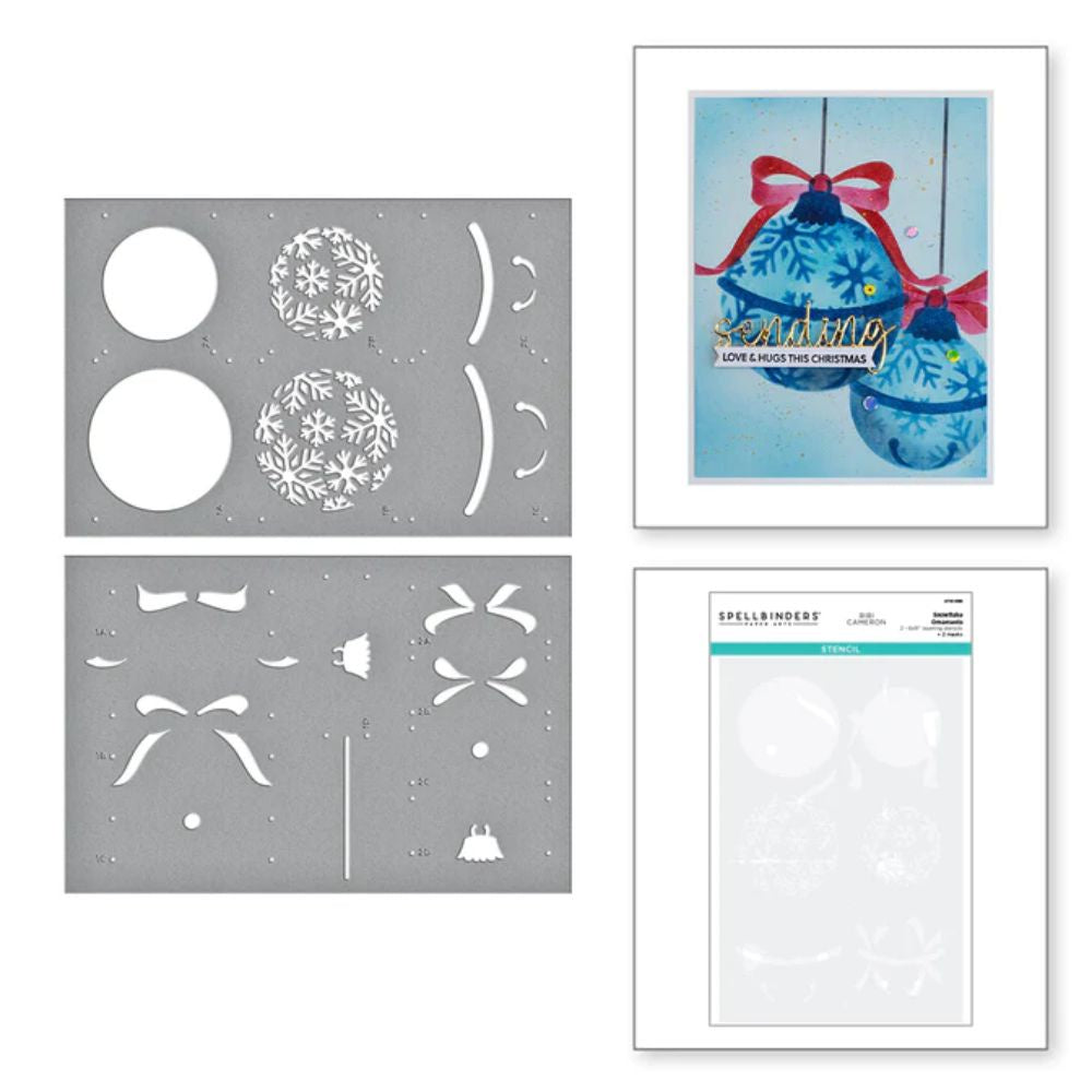 Spellbinders Snowflake Ornaments Stencil from the Bibi's Snowflakes Collection by Bibi Cameron