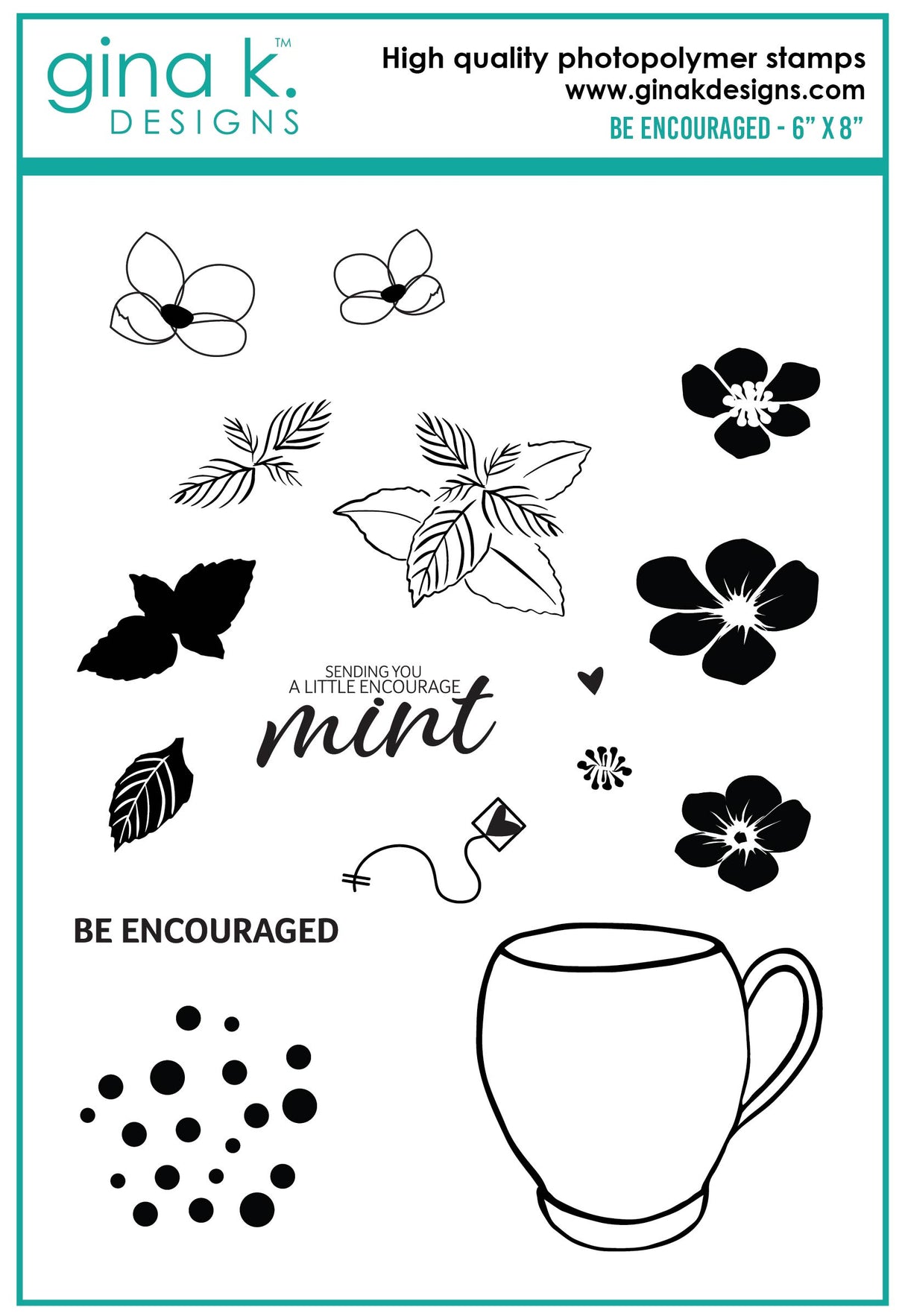 Gina K Designs STAMPS- Be Encouraged