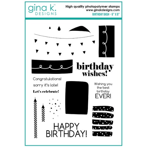 Gina K Designs STAMPS- Birthday Bash **RETIRED