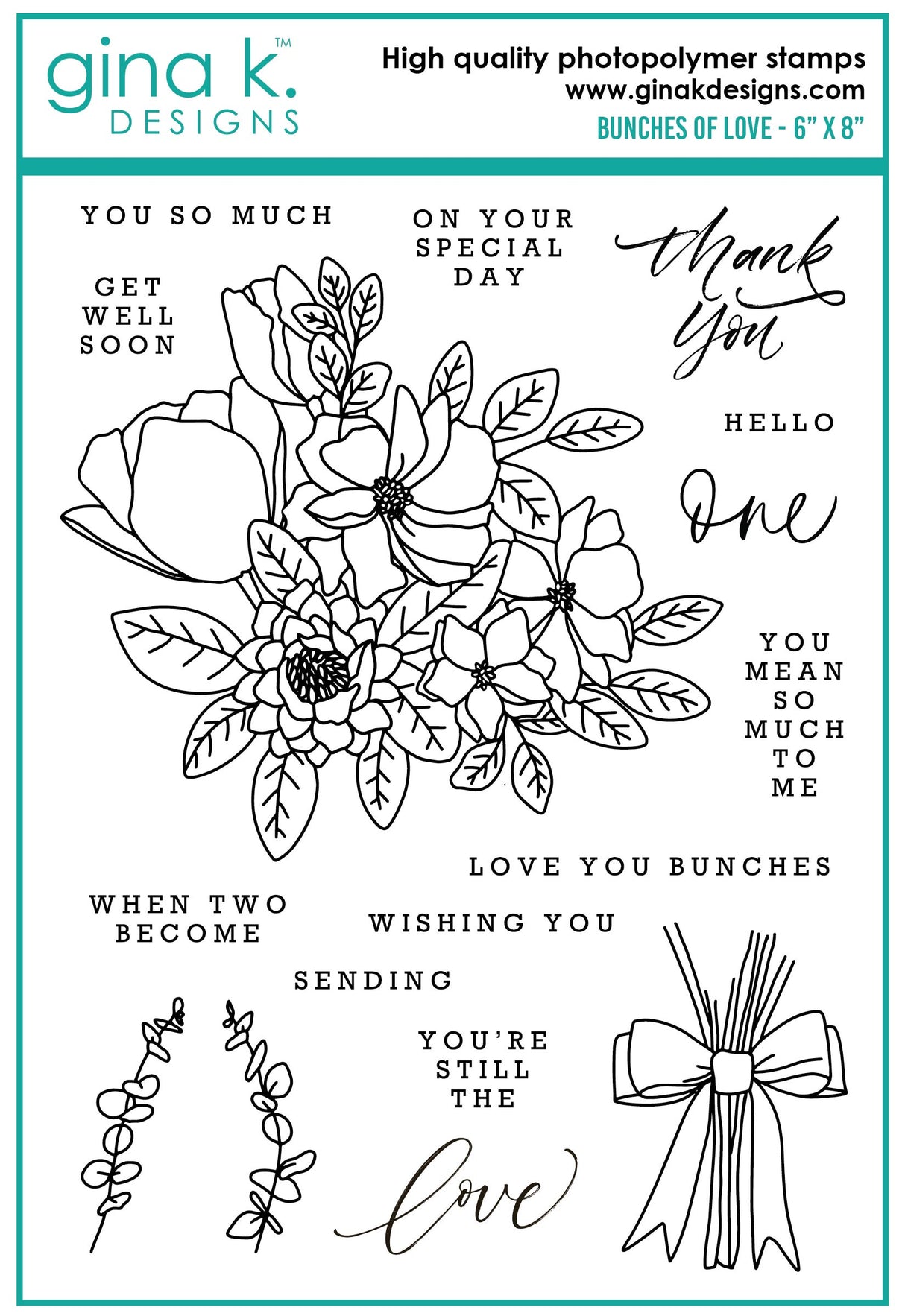 Gina K Designs STAMPS- Bunches of Love