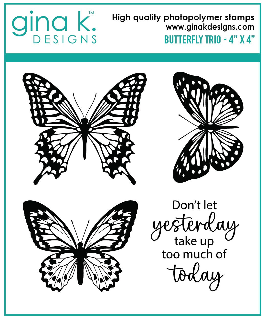 Gina K Designs STAMPS- Butterfly Trio