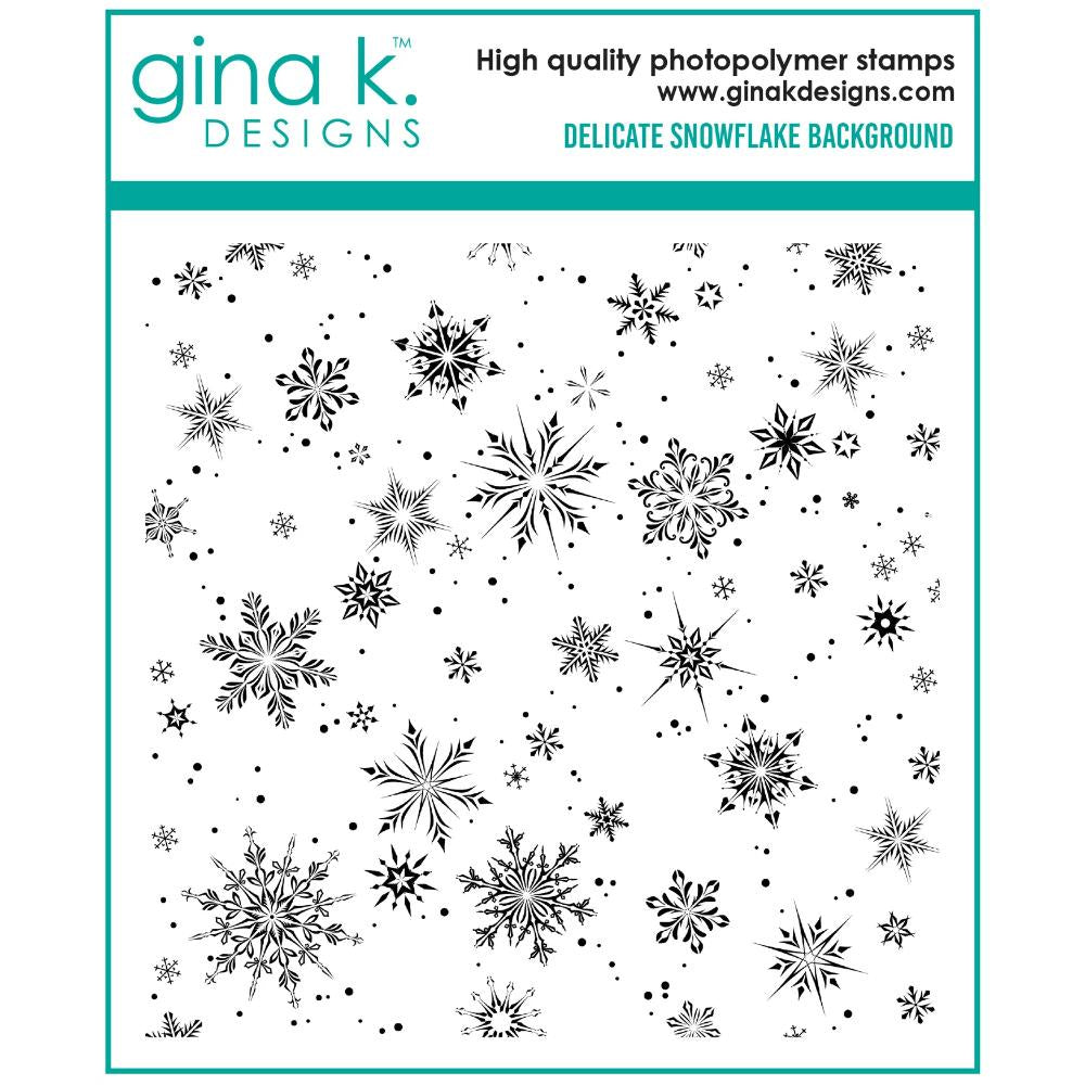 Gina K Designs STAMPS- Delicate Snowflake Background Stamp