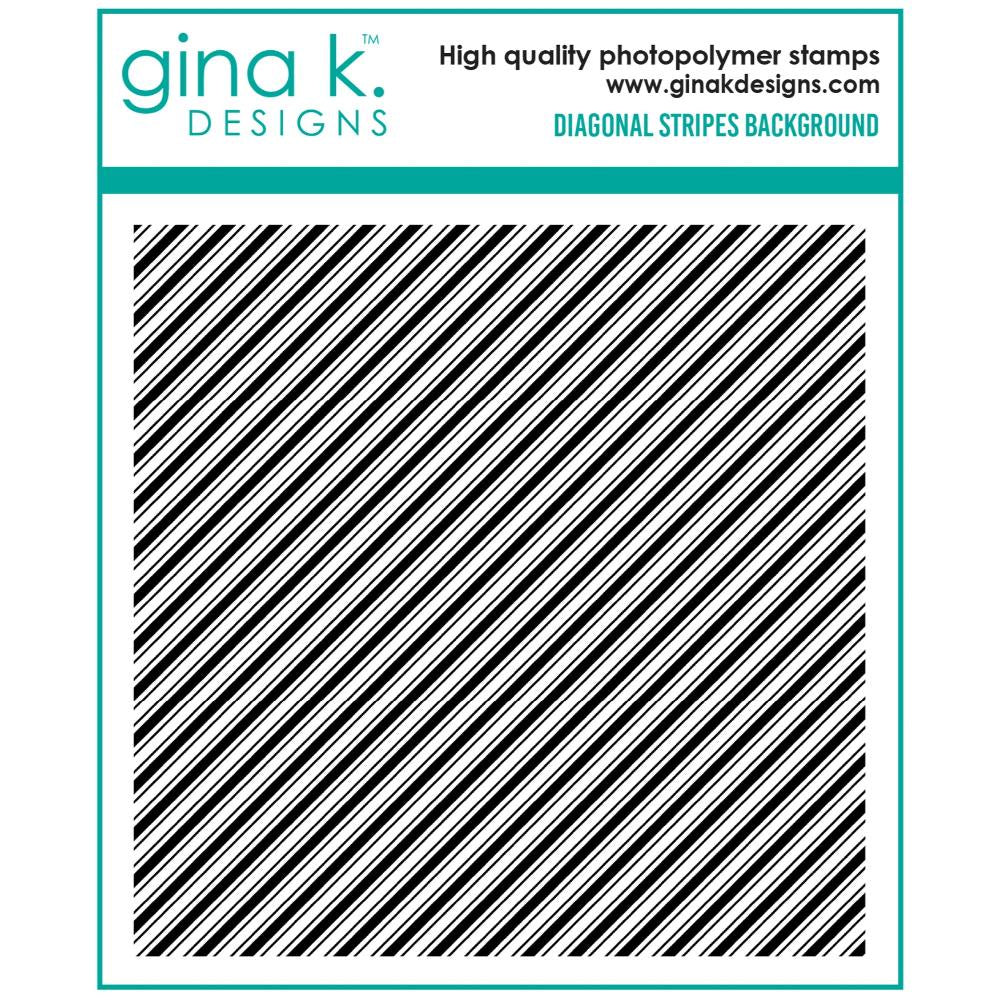 Gina K Designs STAMPS- Diagonal Stripes Background Stamp