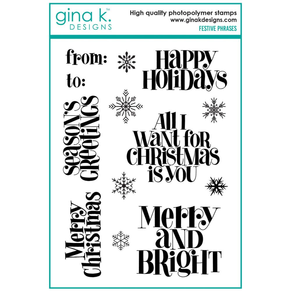 Gina K Designs *STAMPS- Festive Phrases