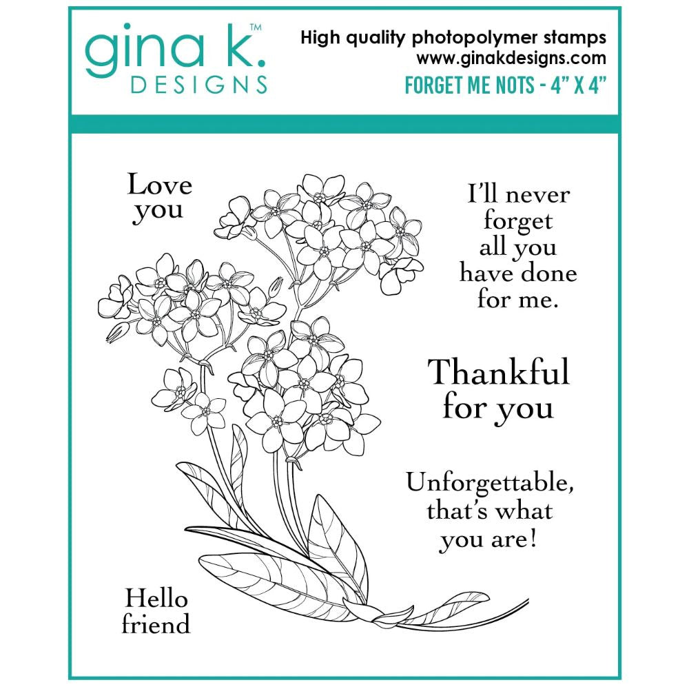 Gina K Designs STAMPS- Forget-Me-Nots