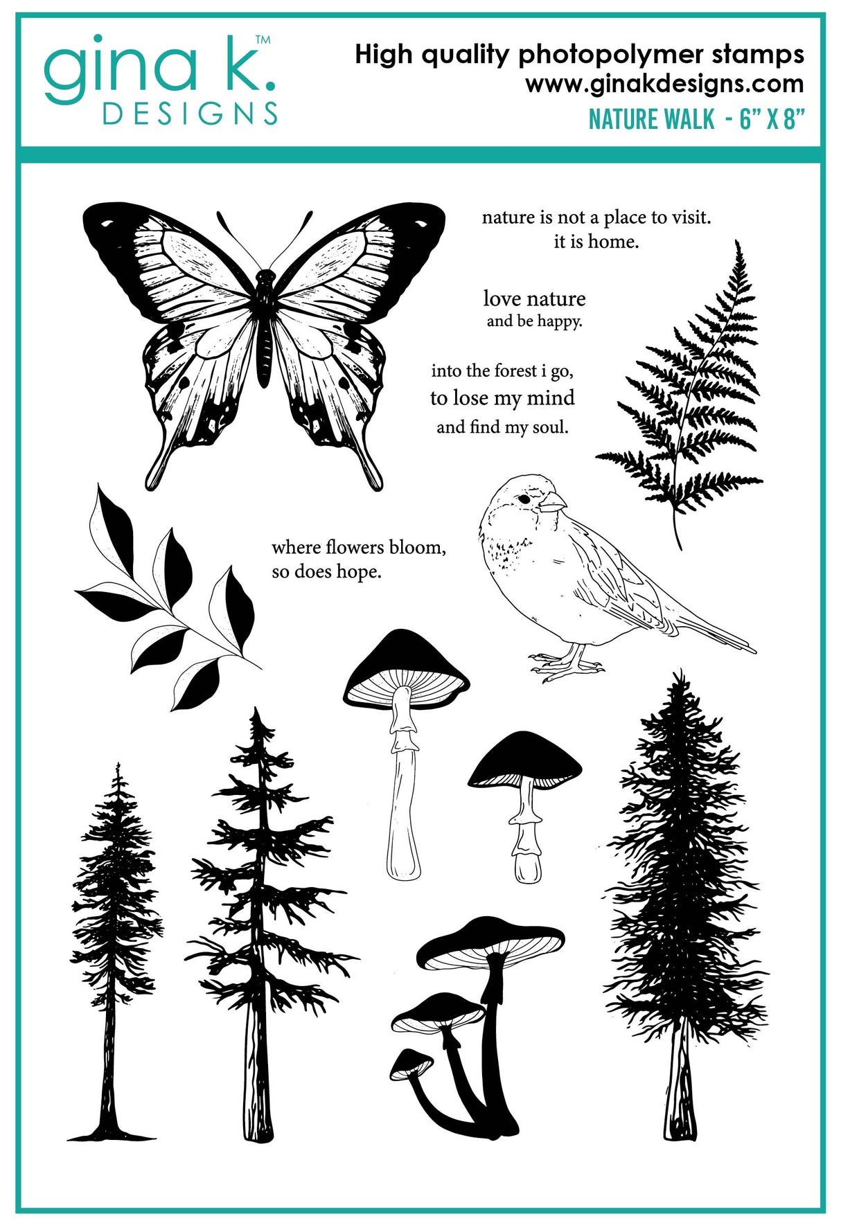 Gina K Designs STAMPS- Nature Walk