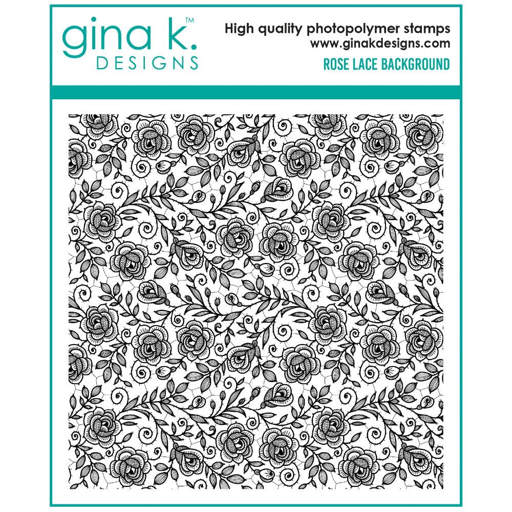 Gina K Designs STAMPS- Rose Lace Background Stamp