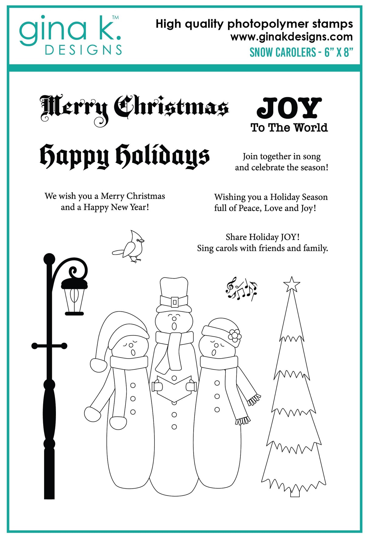 Gina K Designs STAMPS- Snow Carolers