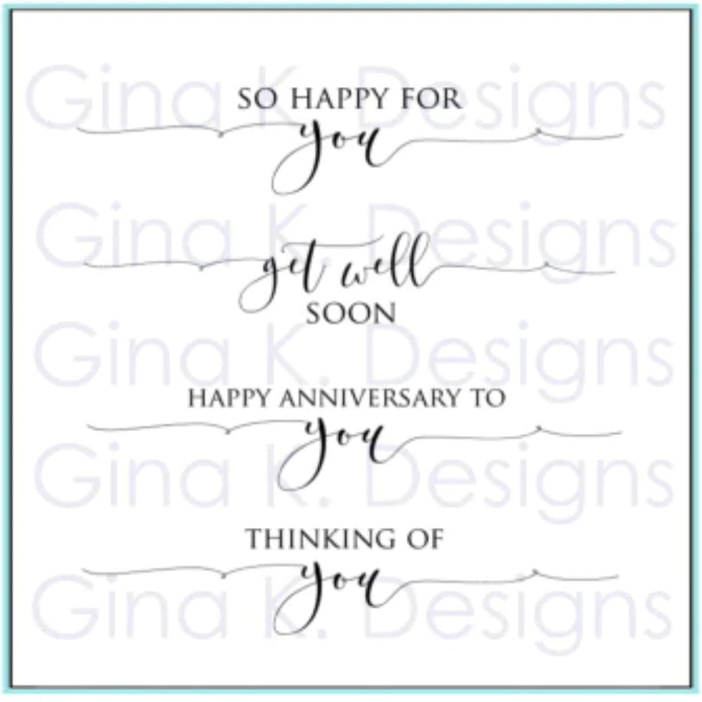 Gina K Designs STAMPS- Scripty Sayings 2 MINI