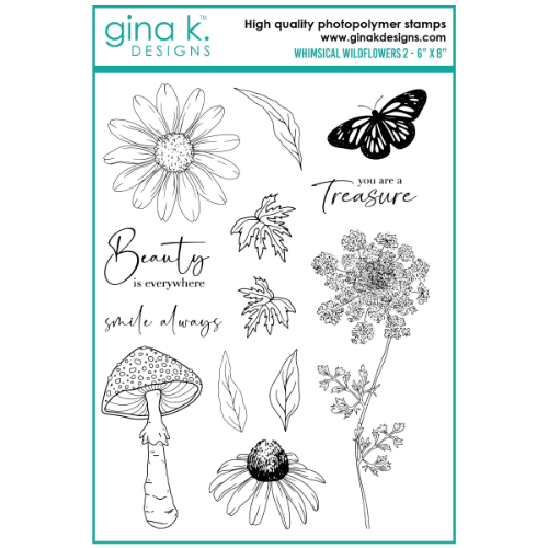 Gina K Designs STAMPS- Whimsical Wildflowers 2 **RETIRED