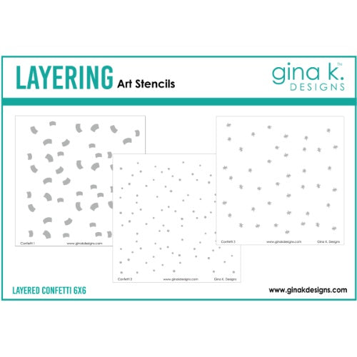 Gina K Designs STENCIL- LAYERED CONFETTI