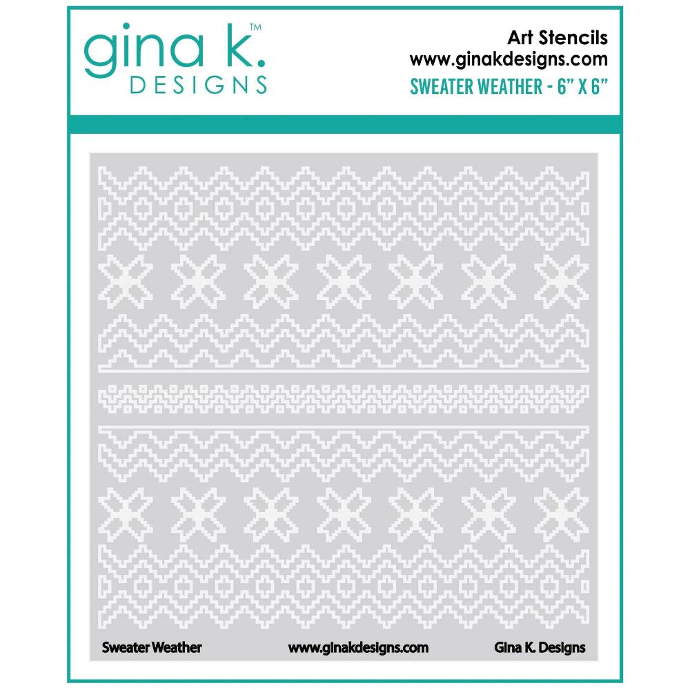 Gina K Designs STENCIL- Sweater Weather