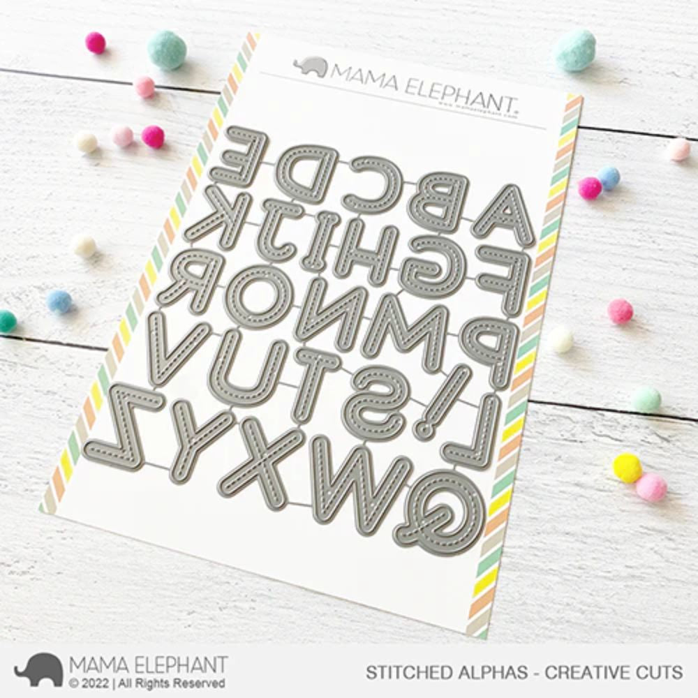 Mama Elephant Stitched Alphas - Creative Cuts