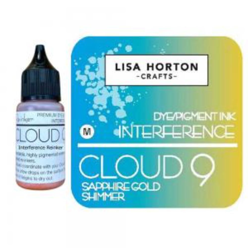 Lisa Horton Crafts Interference Ink - Reinkers - Sapphire Gold Shimmer