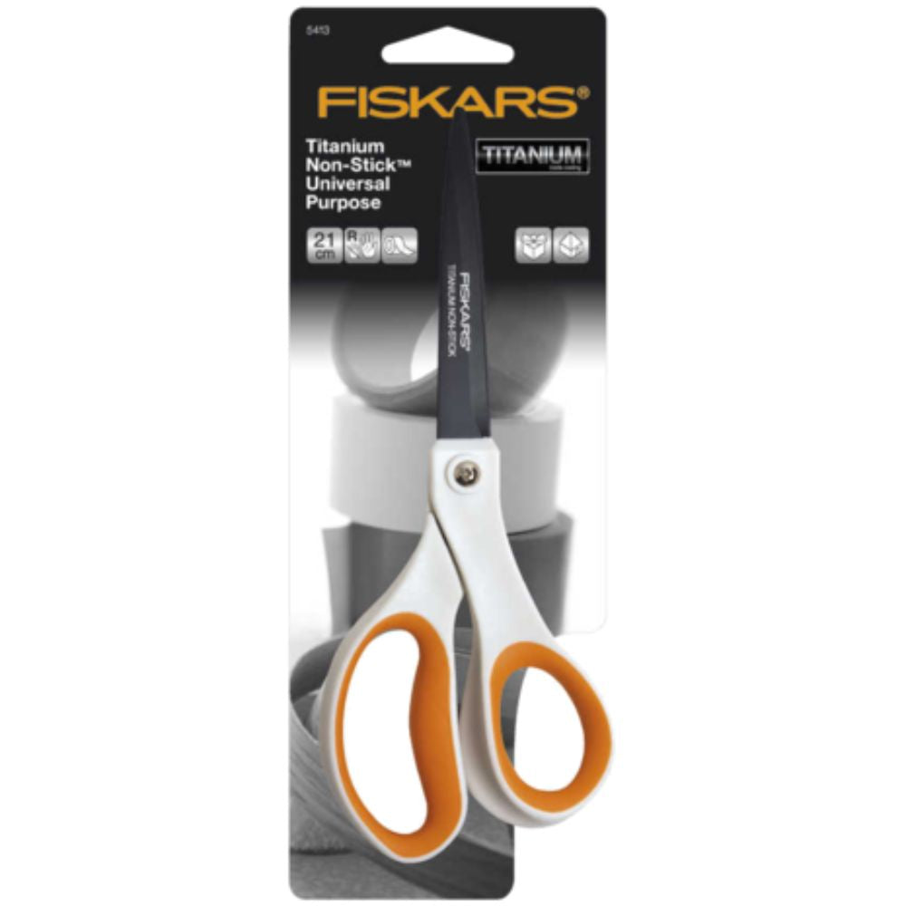 Fiskars Scissors Non-Stick Titanium Universal Purpose 21cm (1004721)