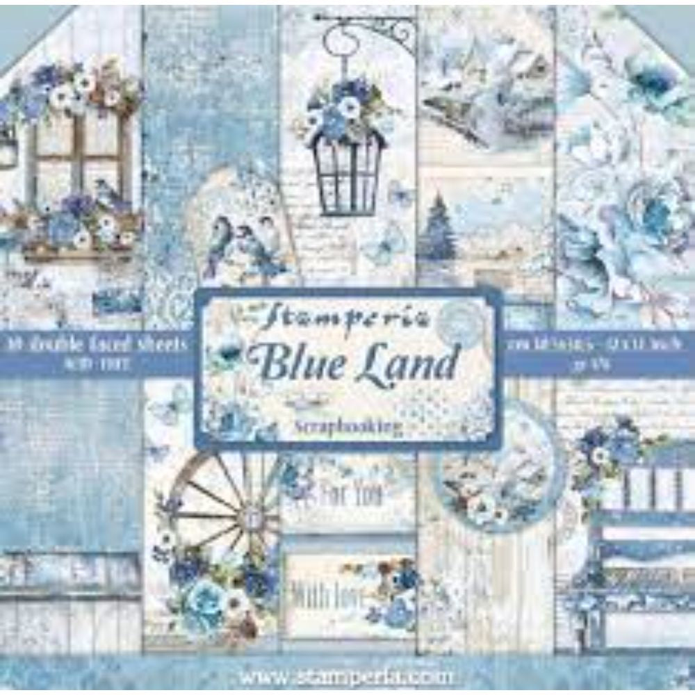 Stamperia Scrapbooking Pad 10 sheets cm 30,5x30,5 (12"x12") - Blue Land