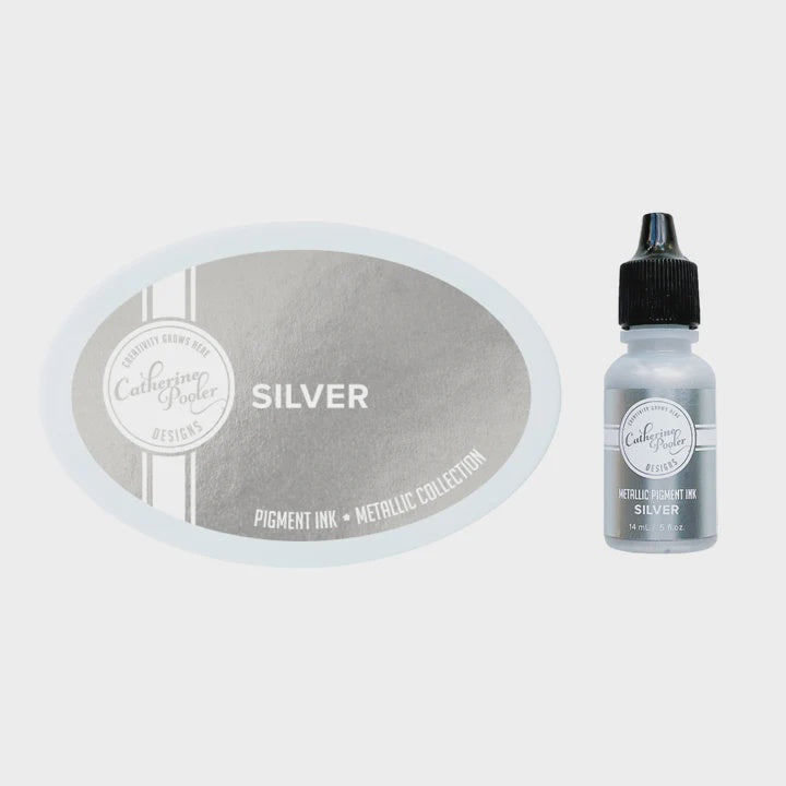 Catherine Pooler Silver Metallic Pigment Ink Pad & Refill