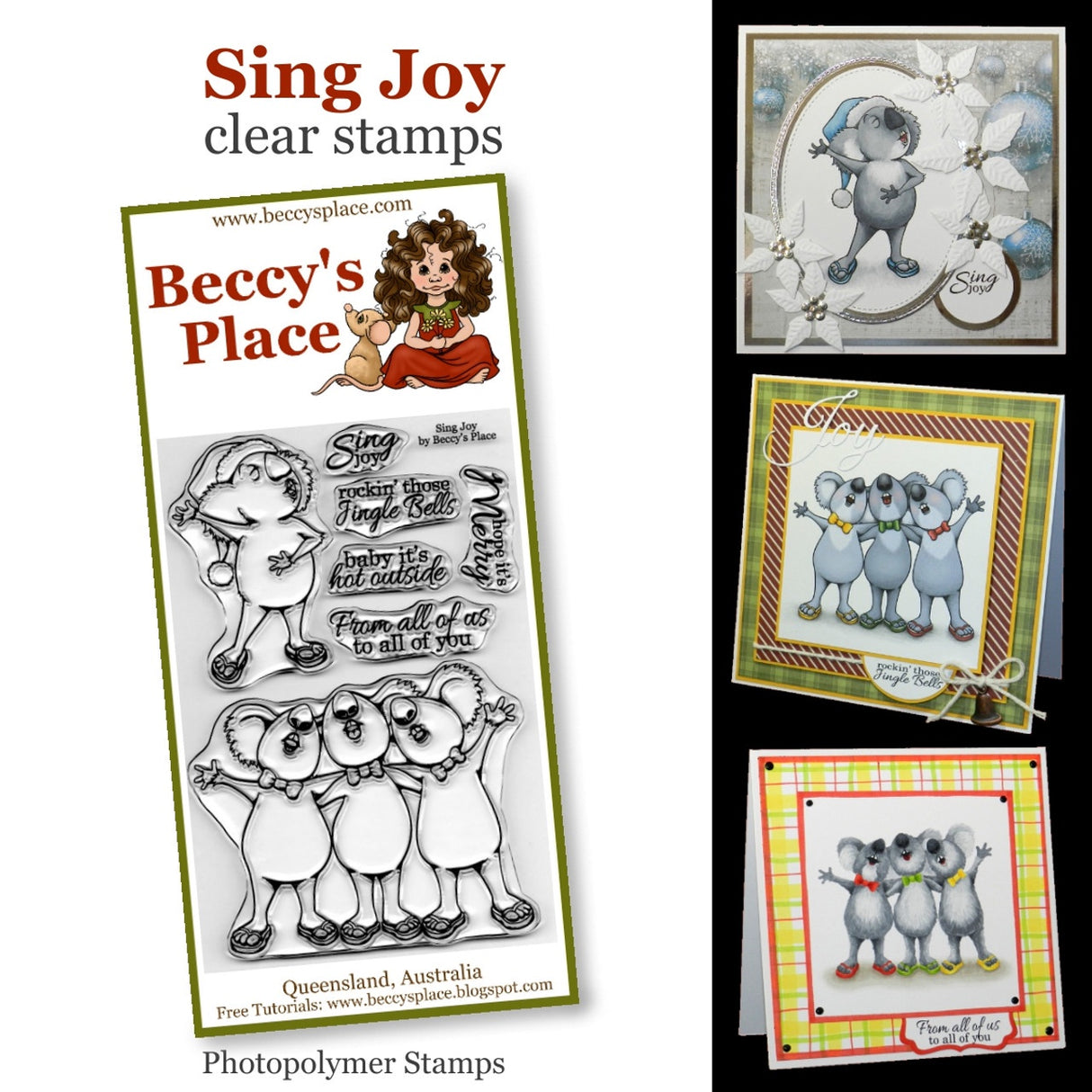 Beccy's Place Sing Joy clear stamps