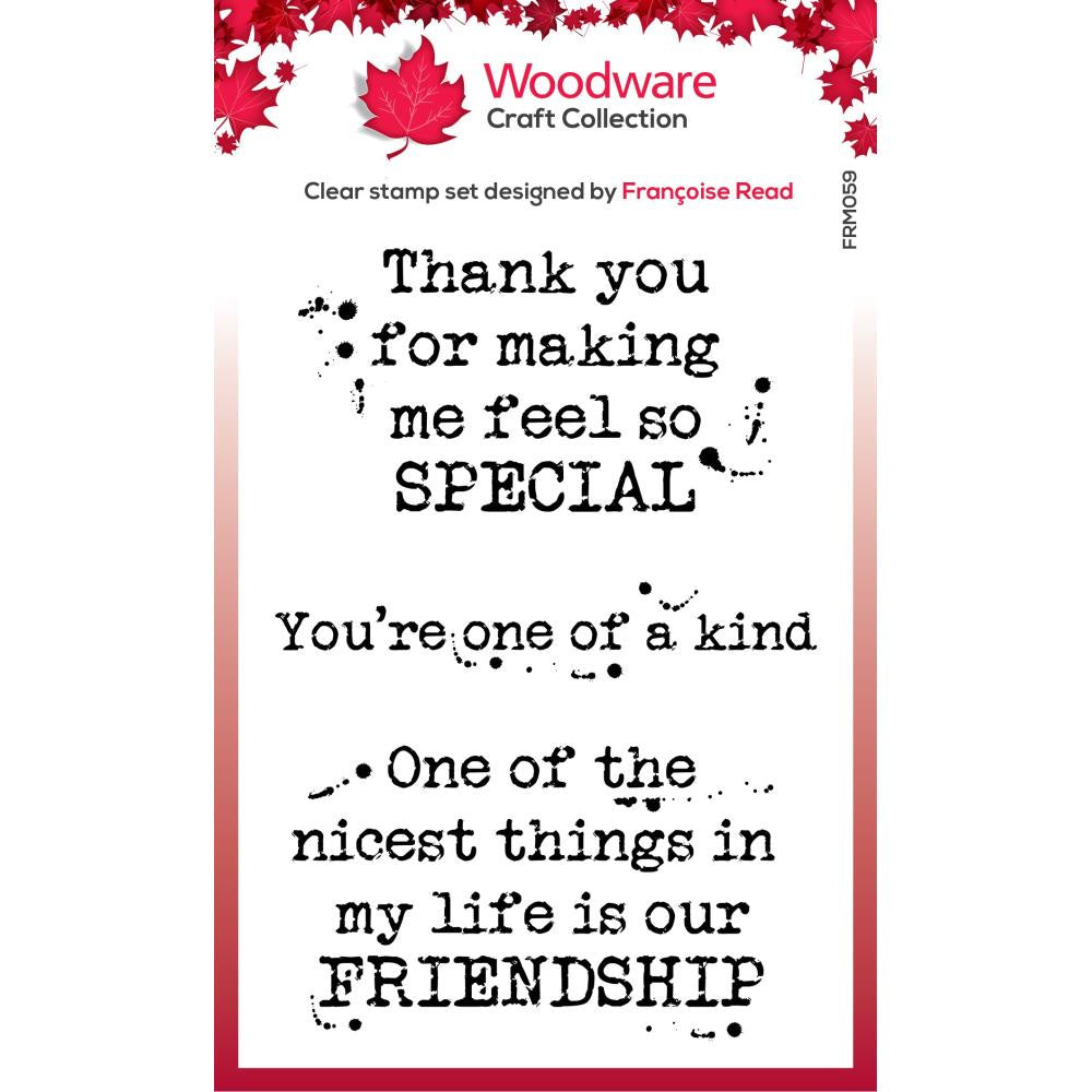 Woodware Clear Stamp 3"X4" Singles Kind Words