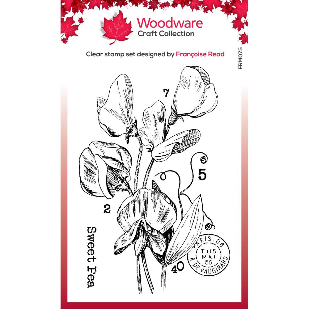 Woodware Clear Stamps 3"X4" Singles Sweet Pea