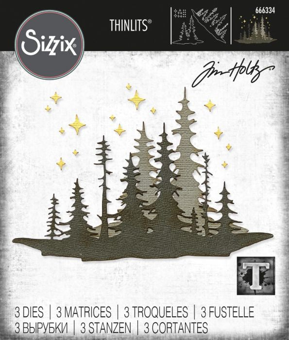 Sizzix Thinlits Die Set 3PK - Forest Shadows by Tim Holtz