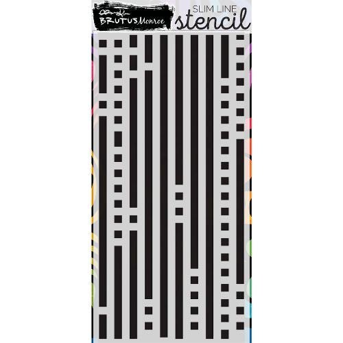 Brutus Monroe Slim Line Stencil - Stripes and Squares