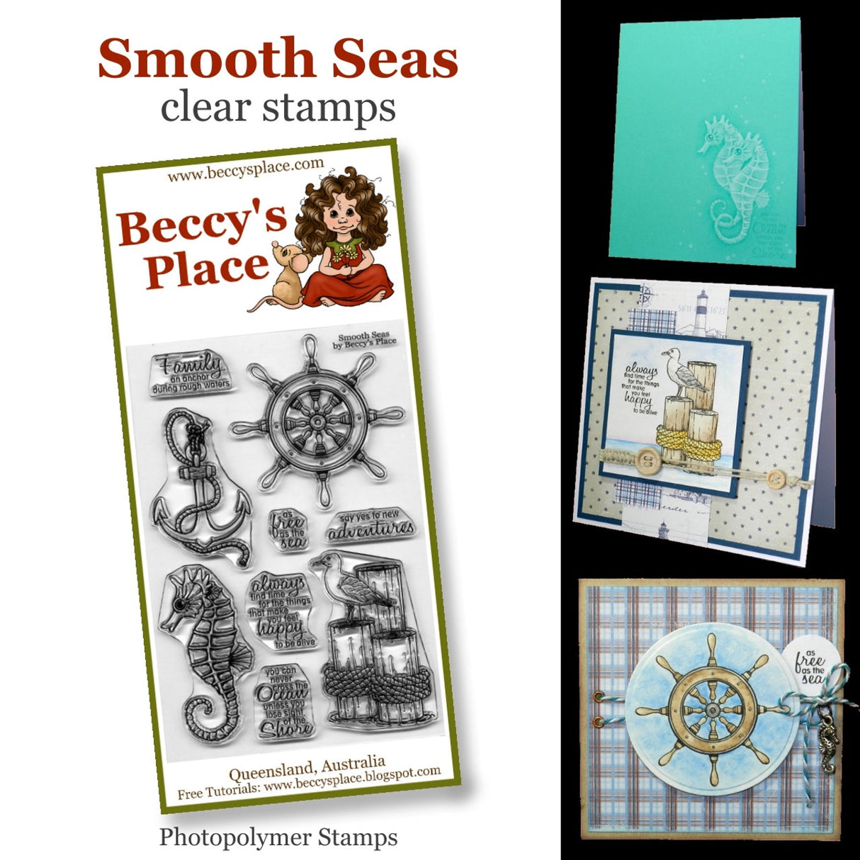 Beccy's place Smooth Seas clear stamps