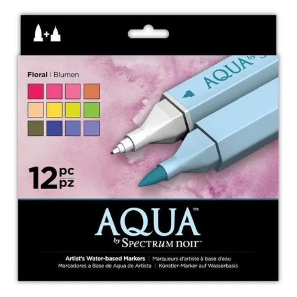 Spectrum Noir Spectrum Aqua Markers Floral (12pk) (SPECN-AQ12-FLO)
