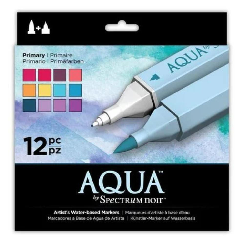 Spectrum Noir Spectrum Aqua Markers Primary (12pk) (SPECN-AQ12-PRI)