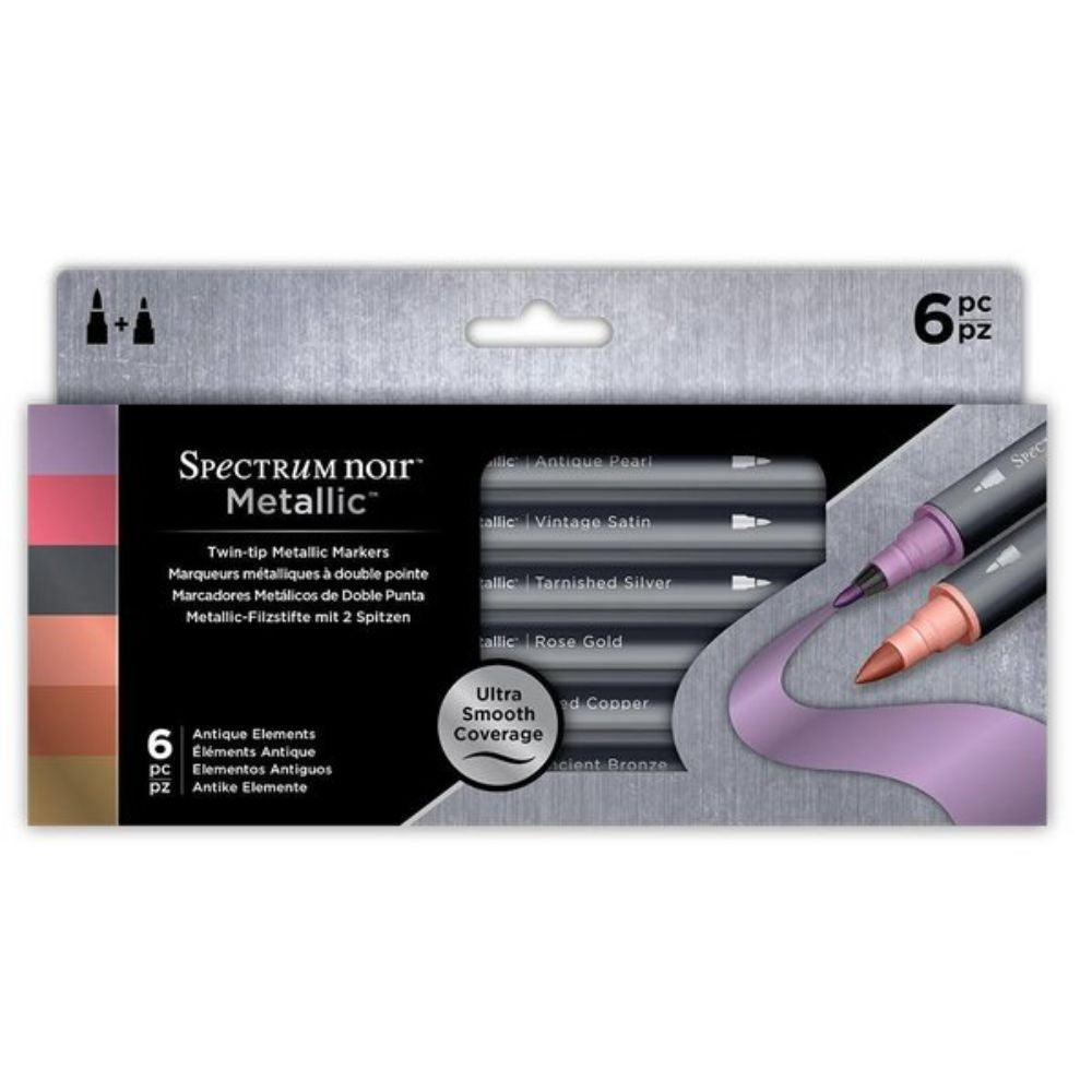 Spectrum Noir Metallic Markers Antique (6pc) (SPECN-MM-ANT6)