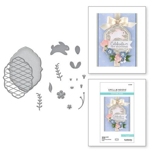 Spellbinders Etched Dies Spring Label Motifs Etched Dies from Seasonal Label Motifs Collection by Becca Feeken S4-1238